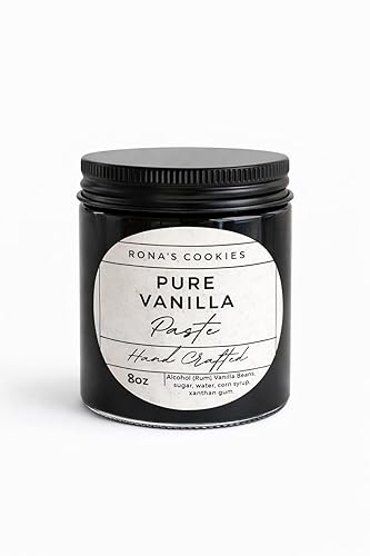 Rona's Cookies Vanilla Bean Paste, 8oz, Pure Vanilla Bean