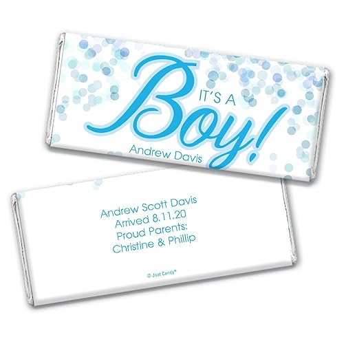 36 It's a Boy Baby Shower Favors Personalized Chocolate Bars (36 Pack)