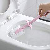 BOLLAER Toilet Brush and Holder, Modern Design Bathroom Brush Long Handle Toilet Bowl Brush for Bathroom Toilet, Toilet Brush and Holder Set (Pink)