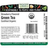 Frontier Bulk Green Tea, Strawberry Flavored, Organic, 1 Pound