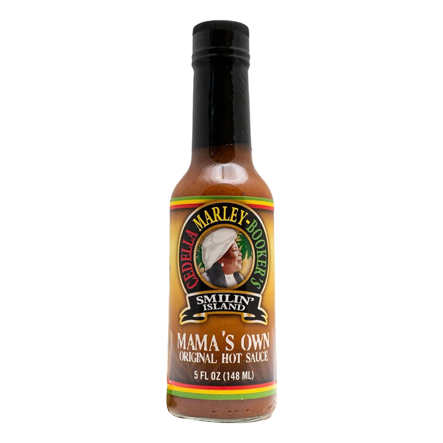 Mamas Own Original Hot Sauce by Cedella Marley Booker's Smilin Island -Habanero and Scotch Bonnet Peppers 1 Bottle 5 Ounce.
