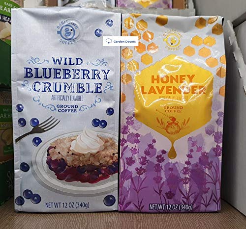 Barissimo Coffee Limit Edition Wild Blueberry Crumble and Honey Lavender Ground Coffee 12oz 340g (Two Bags)