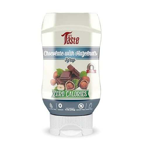 Mrs Taste Sugar Free Chocolate Hazelnut Syrup, Zero Calories, Zero Sodium, Zero Sugar, High Fiber, Keto Friendly, Paleo Friendly, Condiments