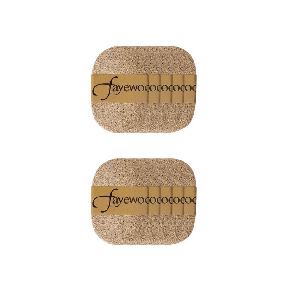 ZHUPI Natural Dish Sponges Kitchen, Organic Compostable Fruit Vegetable Scrubber, Non-Scratch Scouring Dishwashing Scrub Sponge Pads(10 Pcs)
