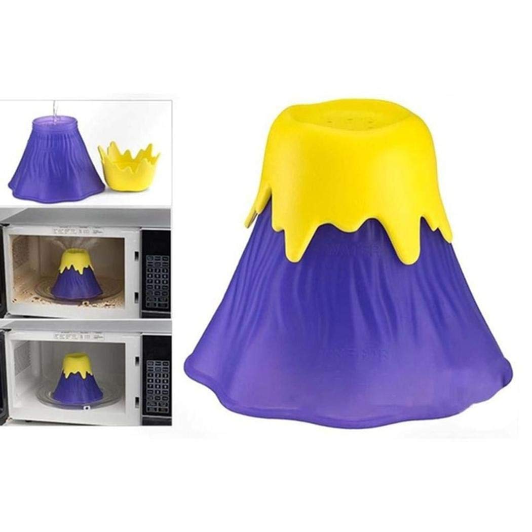 Foreve Microwave Oven Cleaner Steam Volcano Shape Home Kitchen Gadget Cleaning Tool Kitchen Cleaners