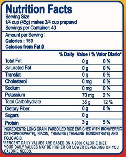 Yummmy Parboiled Long Grain Rice - Arroz Precocido, 4 Lb., Kosher Certified, Made in USA