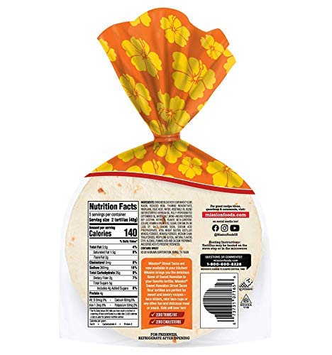 Mission Street Tacos Sweet Hawaiian Flour Tortillas, 8.54 oz 10 Count - 2 Pack