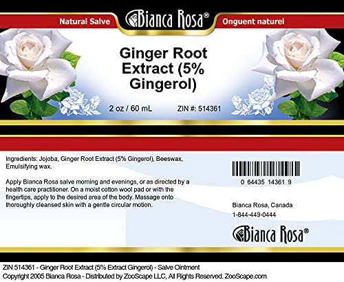 Ginger Root Extract (5% Gingerol) - Salve Ointment (2 oz, ZIN: 514361)