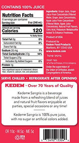 Kedem Sangria Soft Drink, Made of 100% Pure Juice, 64oz, (2 Pack), No Sugar or Artificial Coloring Added