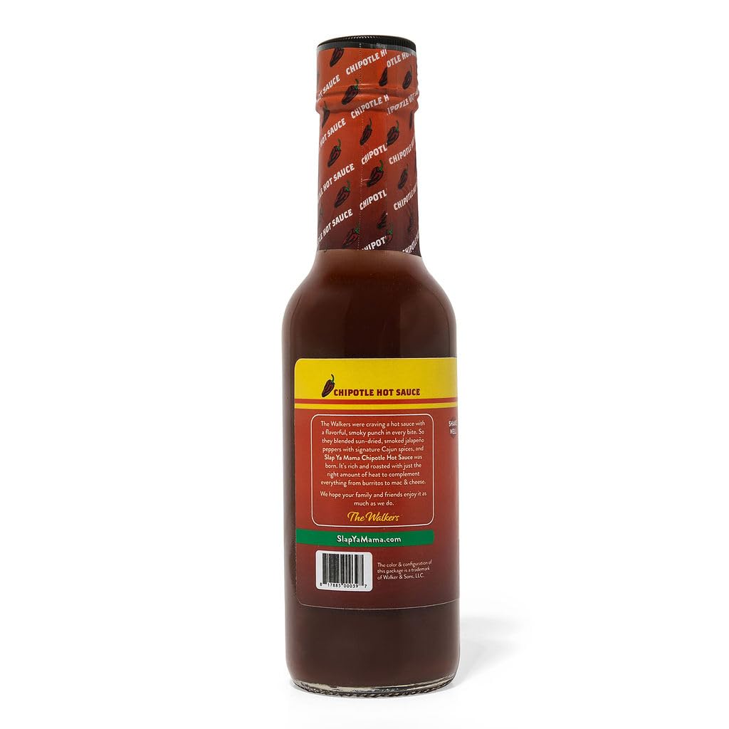 Slap Ya Mama Louisiana Style Chipotle Hot Sauce, 5 Ounce Bottle, Pack of 1