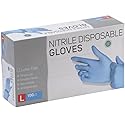 SteadMax 100 Pack Medium Nitrile Gloves, Latex Free, Powder-Free Disposable Gloves for Food Handling, Cleaning, and General Use