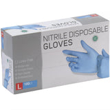 SteadMax 100 Pack Medium Nitrile Gloves, Latex Free, Powder-Free Disposable Gloves for Food Handling, Cleaning, and General Use