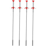 Kaxich Drain Clog Remover, 4pcs Stainless Steel Hair Catcher Clog Remover 23.6 Inch Spring Pipe Dredging Cleaning Tools Drain Relief Sewer Hair