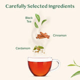 VAHDAM, Sweet Cinnamon Tea Bags (100 Pyramid Tea Bags) Non GMO, Gluten Free, No Artificial Flavor | Cinnamon Masala Chai Tea Bags | Whole Leaf Tea