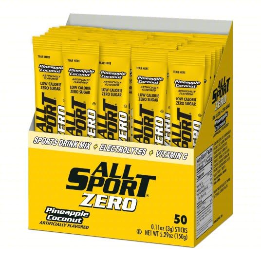 All Sport Powder Hydration Stick, Zero Calorie, Performance Electrolyte Drink Mix, Sugar Free, 2x Potassium, Strawberry Banana, 50 CT