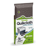 Quikcloth Tough Messes Cleaning Wipes, Plant-Based Multi-Surface Home & Kitchen Wipes, Plastic-Free, Gentle, Safe on Hands, 30 Count