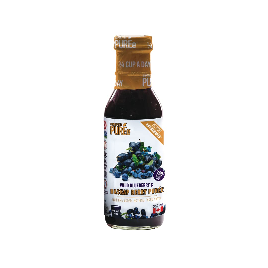 Superfruit Puree Wild Blueberry & Haskap Berry Puree, 350 ML