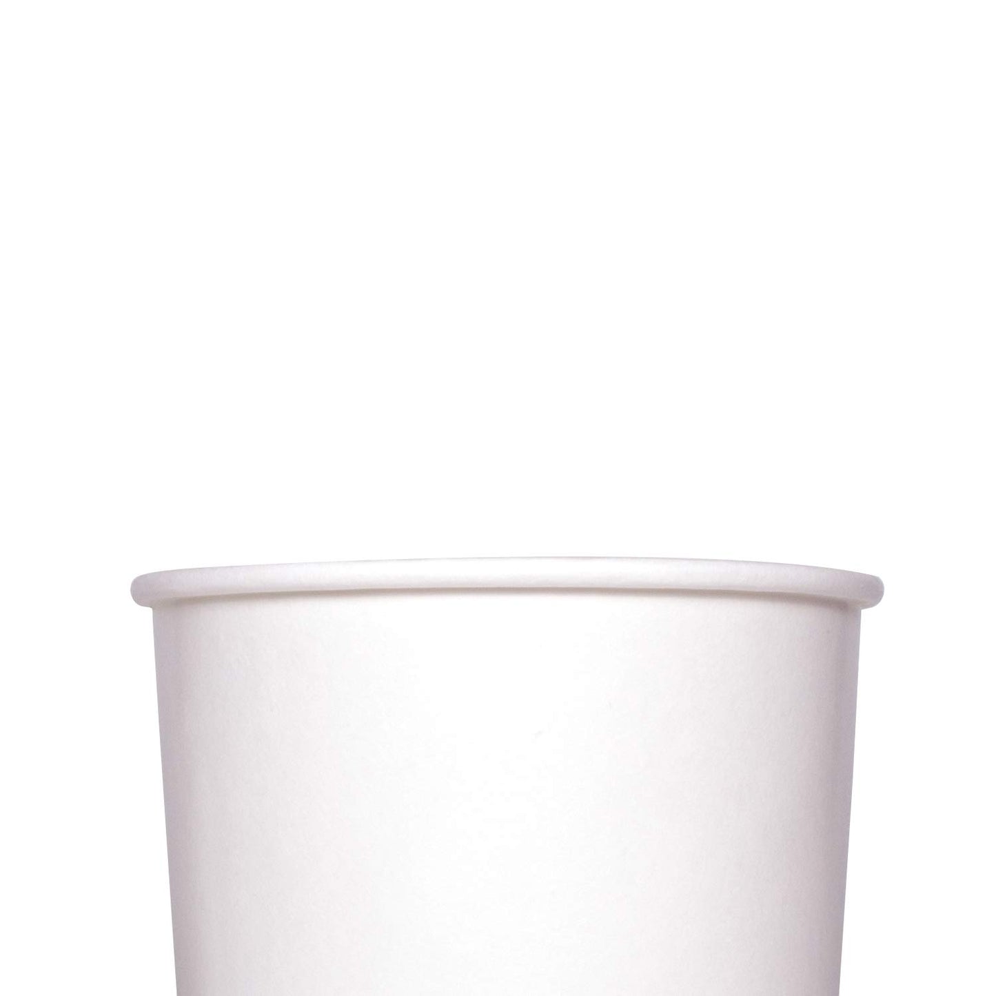 Karat [32oz - 500 ct] Large Paper Soup Bowls, Disposable Plastic-Free Party Supplies for Hot or Cold Food, 115mm Rim - White (FP-GFC32W)