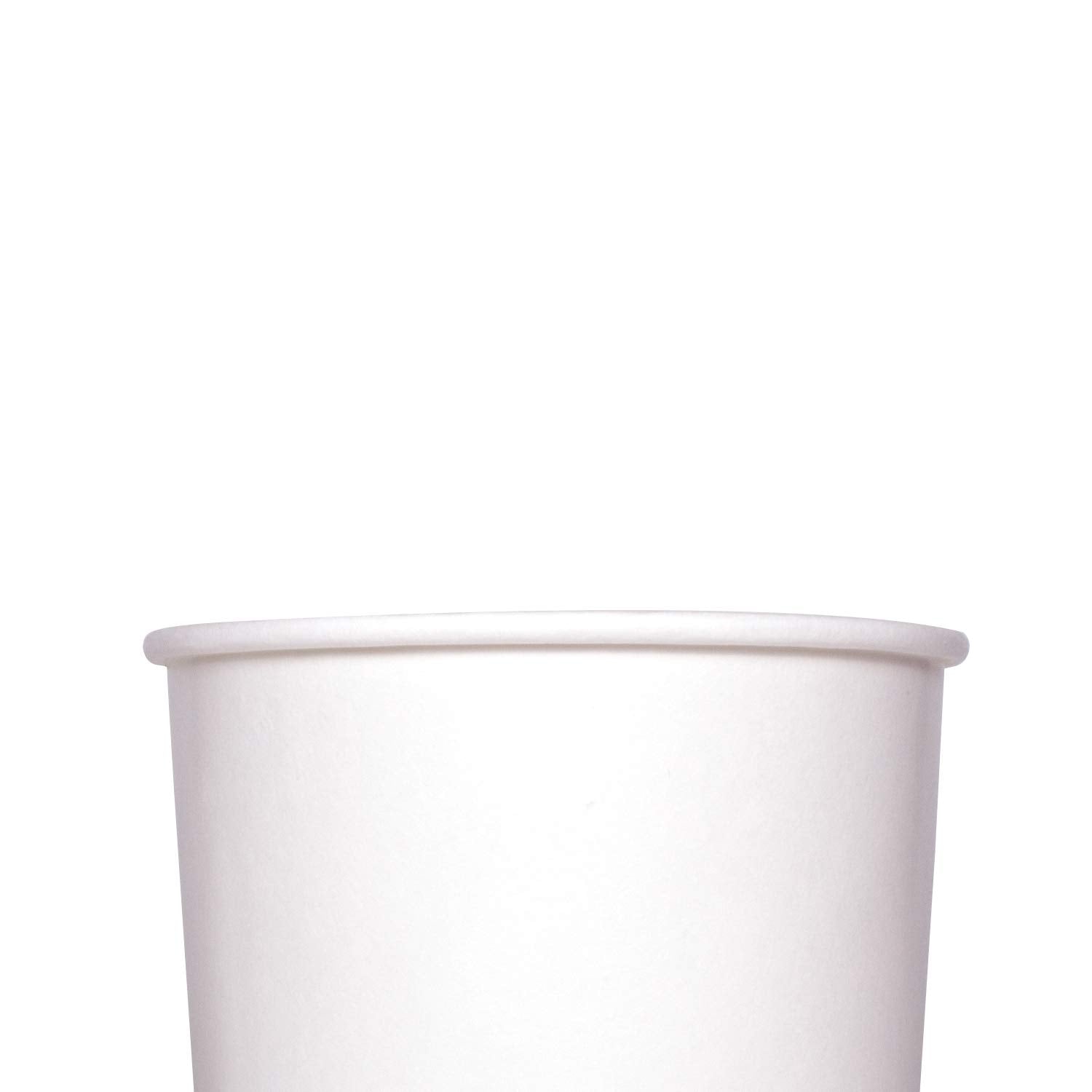 Karat [32oz - 500 ct] Large Paper Soup Bowls, Disposable Plastic-Free Party Supplies for Hot or Cold Food, 115mm Rim - White (FP-GFC32W)