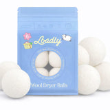 Premium Wool Dryer Balls - XL 6-Pack, 100% New Zealand Wool, Organic & Reusable, Natural Fabric Softener Alternative, Reduces Static, Wrinkles