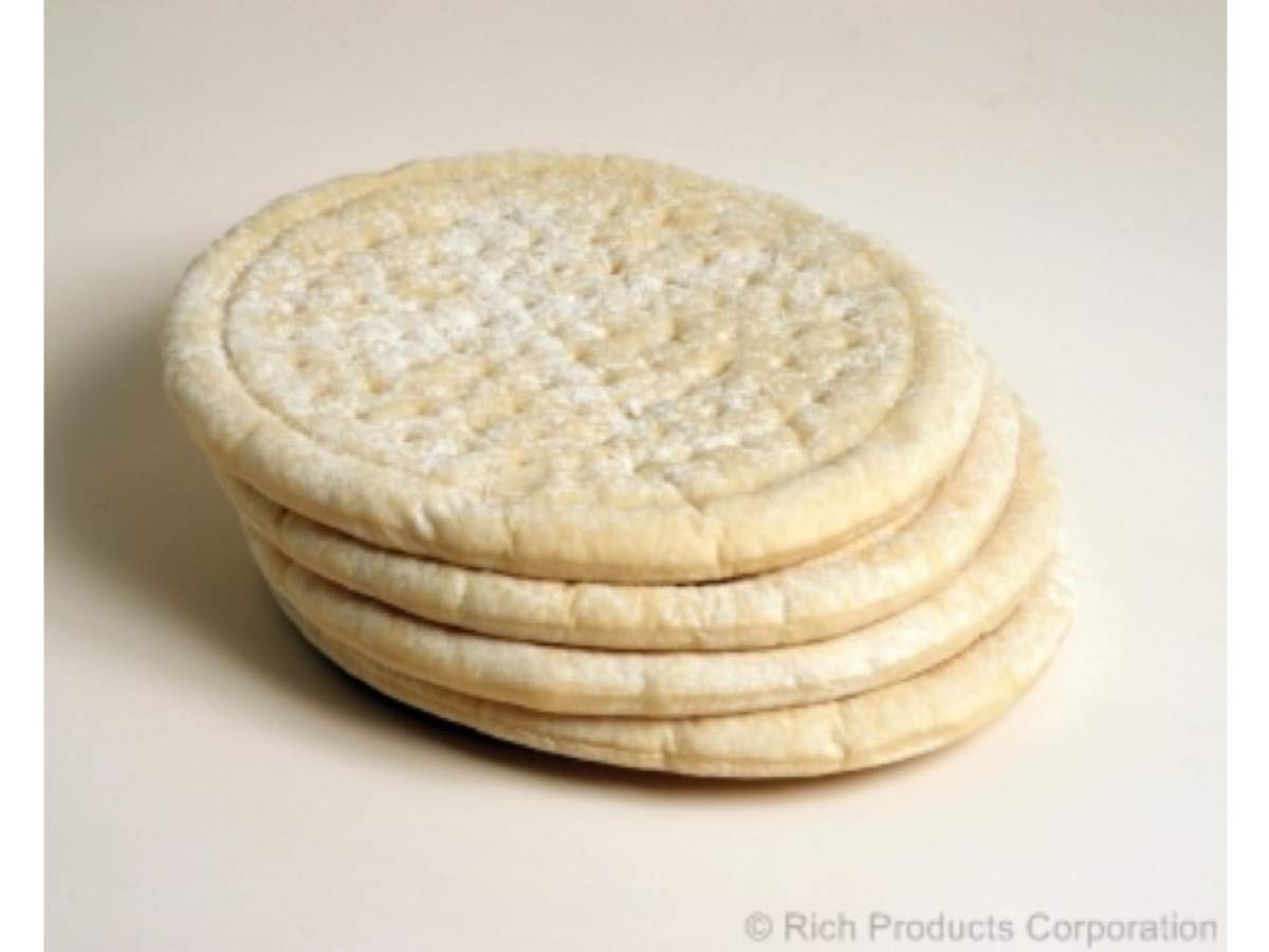 Rich Products Raised Edge Par Baked Pizza Crust, 9 Ounce -- 20 per case.