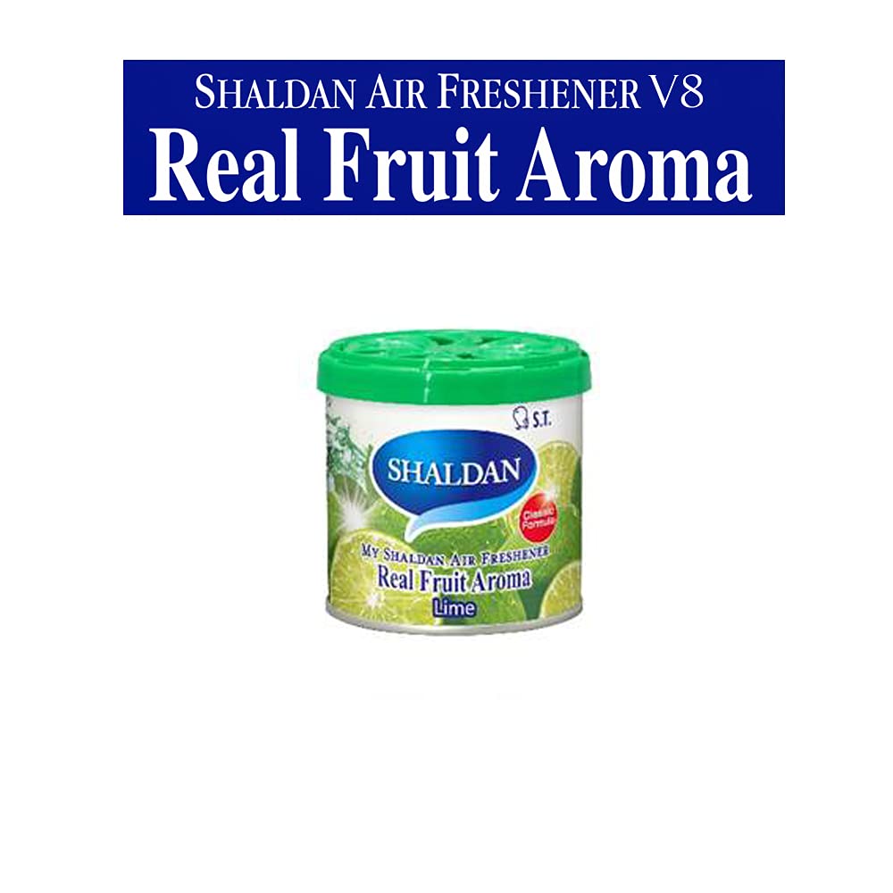 My Shaldan Air Freshener V8 - Lime x8 cans Real Fruit Aroma by ST. Corporation, Japan, Original Classic Formula, and YirehStore Finger Heart Lemon