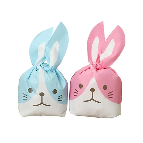 50pcs Bunny Goodie Bags Christmas Party Gifts Bolsas De Eco-friendly Bags Lollipop Wrapping Sweet Wrapping Treats Goodies Bag Dessert Candy Bag