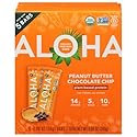ALOHA Organic Plant Based Protein Bars, Peanut Butter Chocolate Chip, 1.98-Ounce Bars, (Pack of 5)
