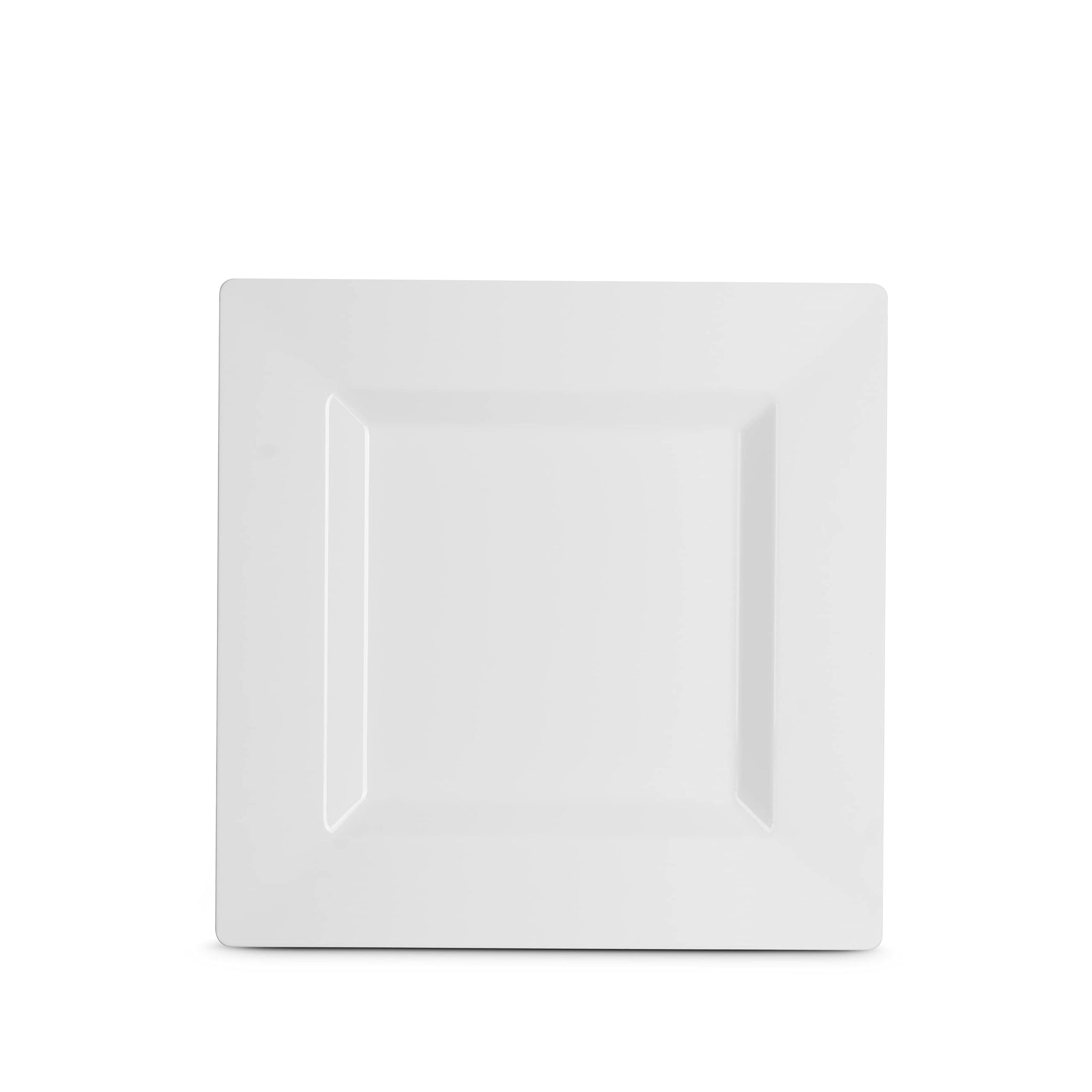 60 White Plastic Plates Set, 30 Pc 10.25 Inch Plastic Dinner Plates, and 30 Pc 7.5 Inch Plastic Dessert Plates, Fancy Disposable Plates, Heavy Duty
