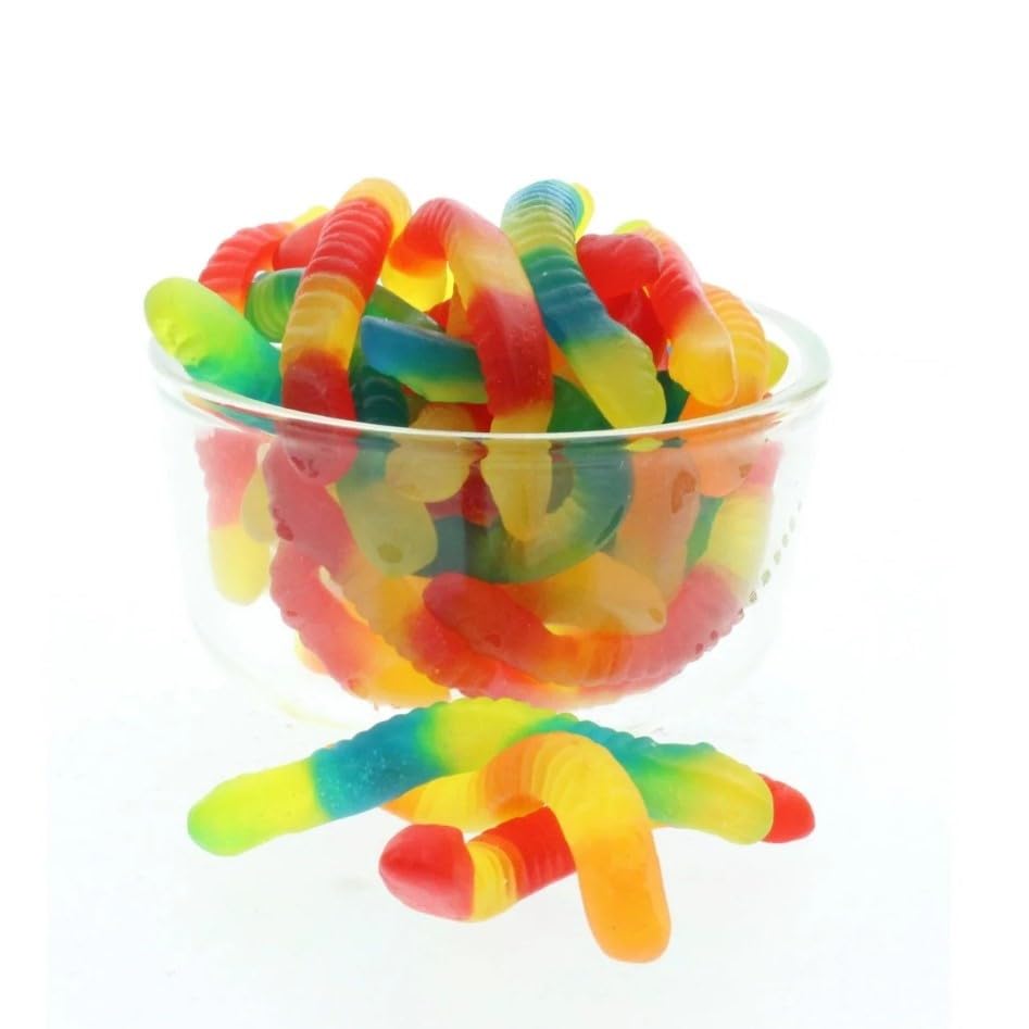 Sugar Free Gummy Worms - 2.2 Lbs Gourmet Chewy Candy Assortment Family Bulk Bag Fruity Unwrapped Flavors, Keto And Diabetic Friendly, Premium European