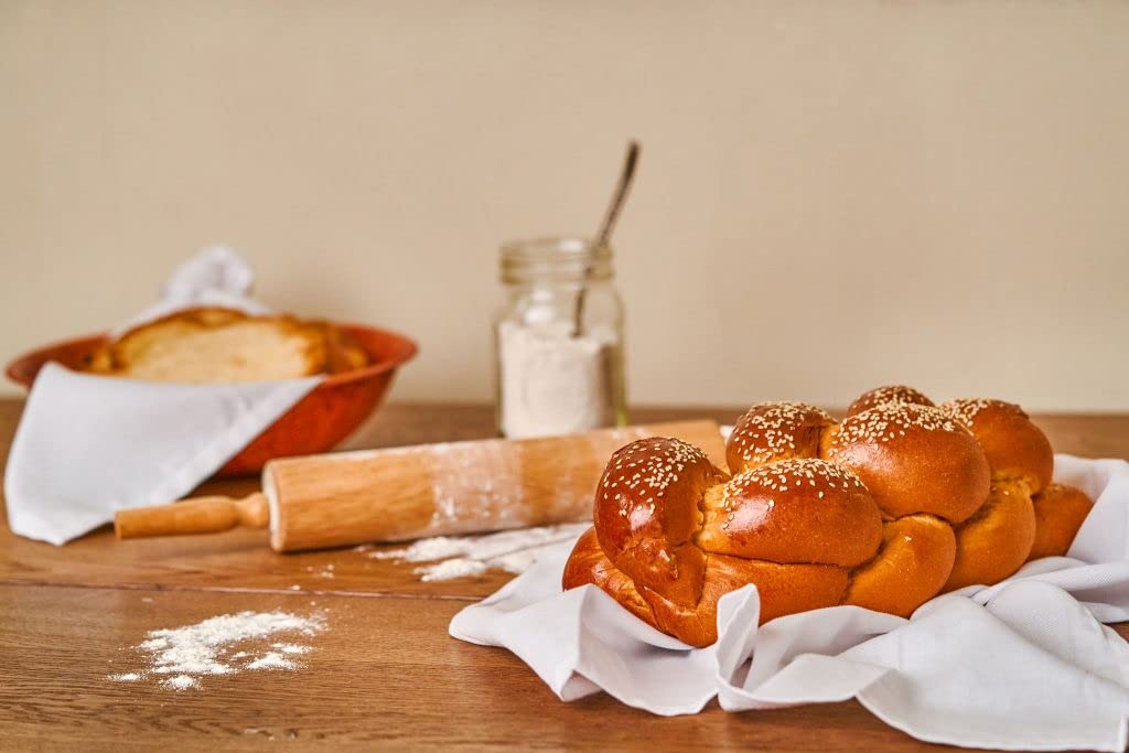 ChallahGram Gifts Kosher Fresh Raisin Challah Bread 16 Ounce - Traditional Raisin Bread for your Holiday or Shabbat Table (2 Braided Raisin Challah