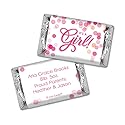 It's a Girl Baby Shower Favors Personalized Wrappers for Miniatures (100 Pack)