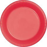 Creative Converting Touch of Color 20 Count 8.75" Plastic Dinner Plate, Coral
