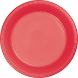 Creative Converting Touch of Color 20 Count 8.75" Plastic Dinner Plate, Coral