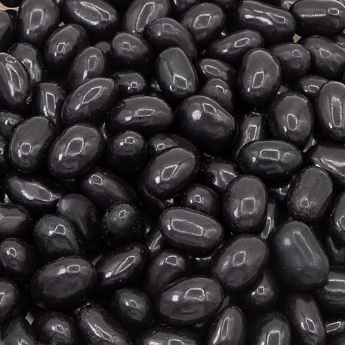 Black Licorice Jelly Beans | 1-Pound Bag | Black Jelly Beans for Holiday Buffets, Gifting, and Dessert Decorating | Old Fashioned Candy | Licorice