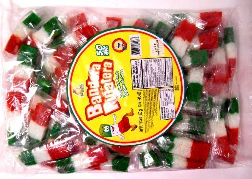 Mexican coconut candy Bandera de Mexico dulce de cocada 50 pieces new sealed by Bandera Pinatera