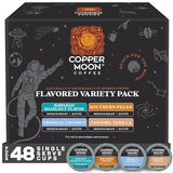 Copper Moon Single Serve Coffee Pods For Keurig K-Cup Brewers, Light/Medium Roast, Flavored Variety Pack, 12 Count (Pack of 4)
