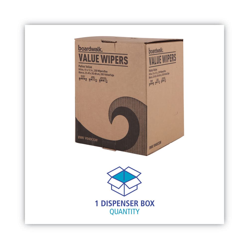 BOARDWALK, BWKV040CGW, BWKV040CGW WIPES 10X12 DRC CPROLL WH