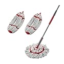 Rubbermaid Microfiber Twist Mop Kit with 2 Refills Kit Machine Washable Built-in Wringer Lightweight Safe for All Floor Types Deep Cleaning