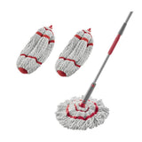 Rubbermaid Microfiber Twist Mop Kit with 2 Refills Kit Machine Washable Built-in Wringer Lightweight Safe for All Floor Types Deep Cleaning