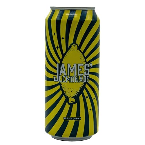James Lemonade Original Lemon Juice 16oz (12 Pack) - Original Recipe w/Fresh Mint since 1998 - Plastic Juice Bottles - 100% Natural Lemonade Flavor