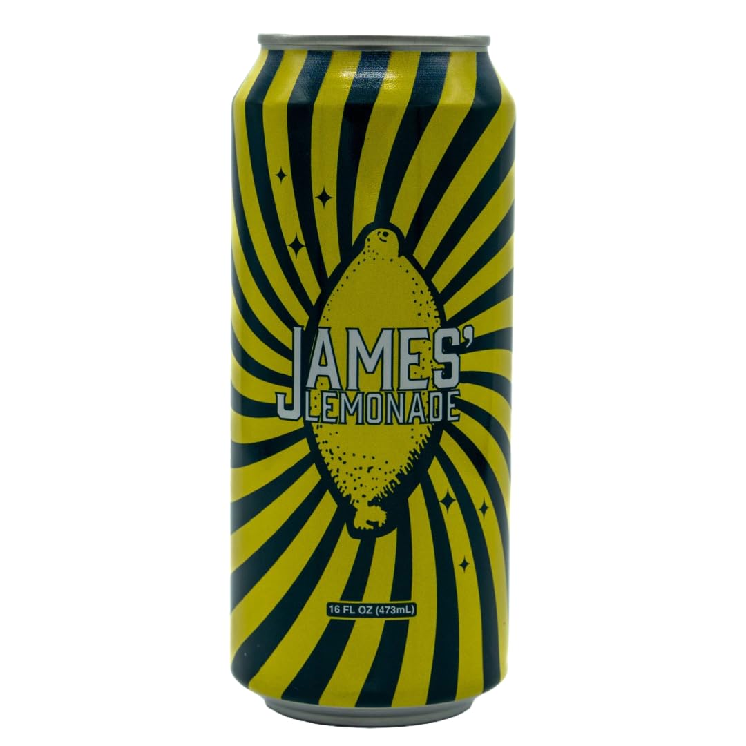 James Lemonade Original Lemon Juice 16oz (12 Pack) - Original Recipe w/Fresh Mint since 1998 - Plastic Juice Bottles - 100% Natural Lemonade Flavor
