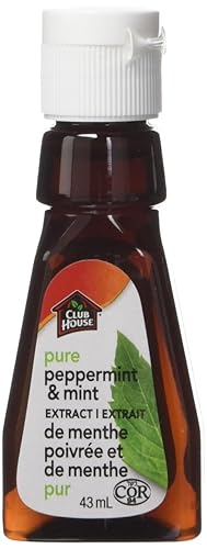 Club House, Quality Baking & Flavouring Extracts, Pure Peppermint & Mint, 43ml/1.5oz., (Imported from Canada)