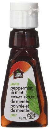 Club House, Quality Baking & Flavouring Extracts, Pure Peppermint & Mint, 43ml/1.5oz., (Imported from Canada)