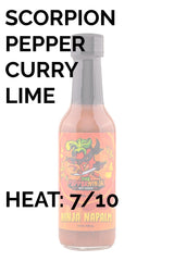 Ninja Napalm By The Pepper Ninja Hot Sauce, Mild Hot Sauce With Flavors Of Scorpion Peppers, Onion & Lime Juice, Made With All Natural Ingredients, 5