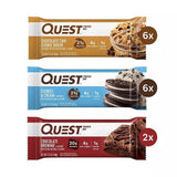 evsemo Quest Protein Bars Gluten Free, Variety Pack | Chocolate Chip Cookie Dough, Cookies & Cream and Chocolate Brownie Bars | (14 ct.)