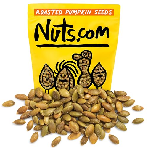 Nuts.com - Roasted Pumpkin Seeds - 2 Lb Bag, Salted No Shell Pumpkin Seeds, Healthy Snack for Adults & Kids, Rich in Protein, Fiber, Calcium