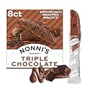Nonni's Triple Chocolate Biscotti, Individually Wrapped Italian Cookie Snacks, 8 Servings (Pack of 1)