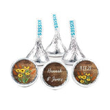 Wedding Candy Personalized Kisses 3lbs (Approx 300 Kisses) - Rustic Wedding Favors