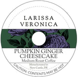 Pumpkin Ginger Cheesecake Medium Roast Coffee (Single Serve K-Cup Pods) (Gourmet, Naturally Flavored, Whole Coffee Beans) (12 pods, ZIN: 576536)